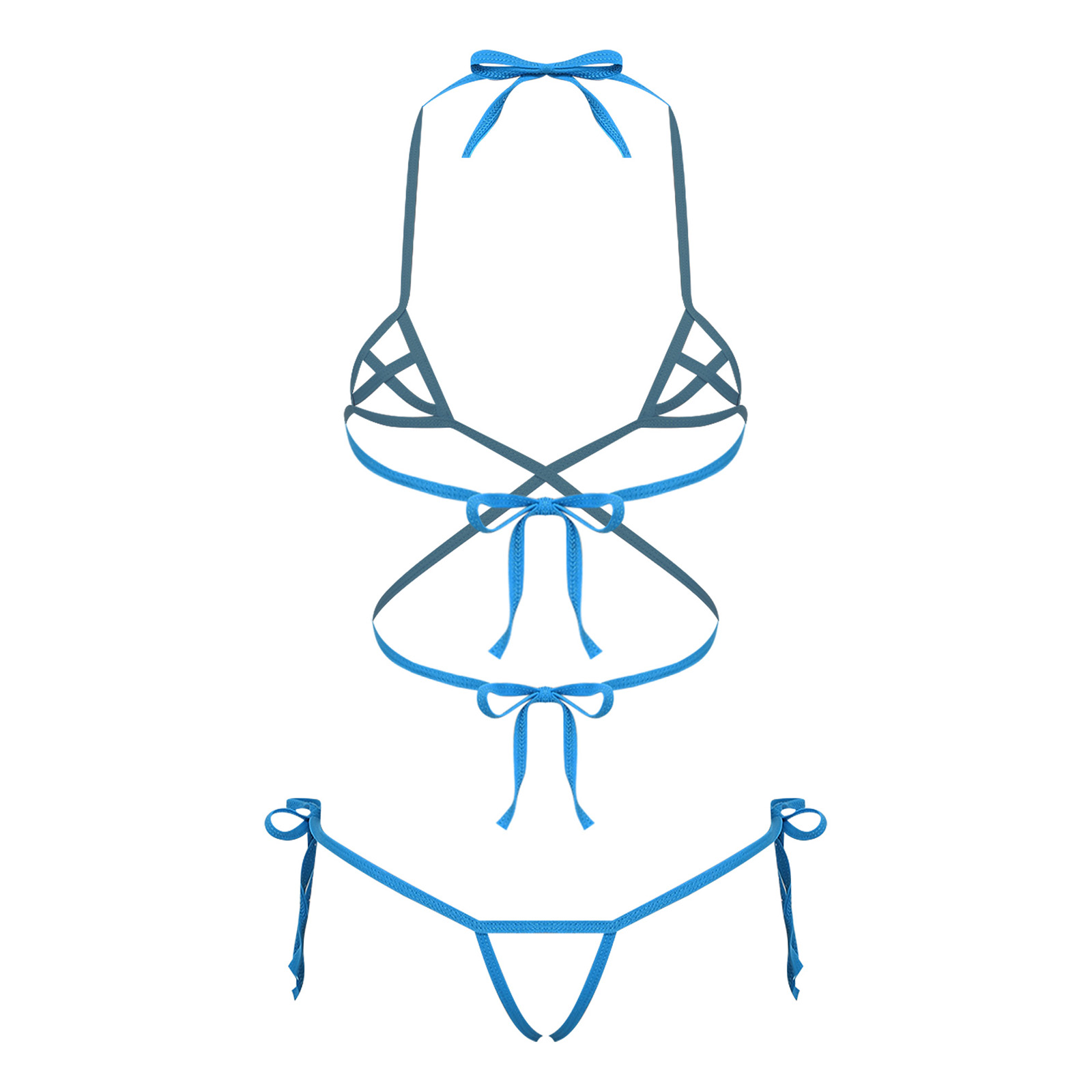 Lace Bralette Set - Conjunto de lencería transparente para mujer,