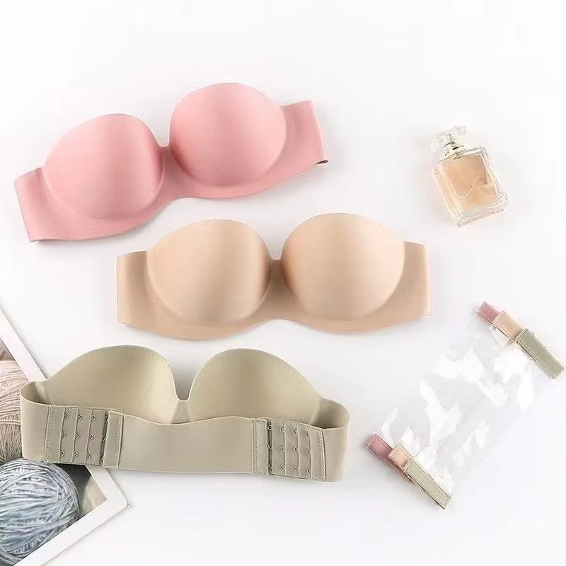 Cotton Bra Everyday - Sujetador push-up sexy sin tirantes para