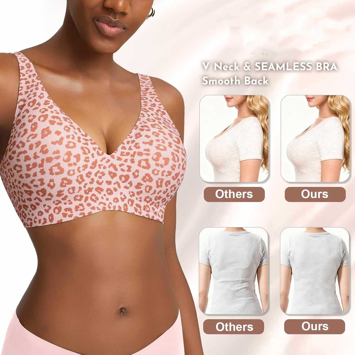 Sujetador sin aros para mujer, - Plunge Bra Push Up reseña y precio
