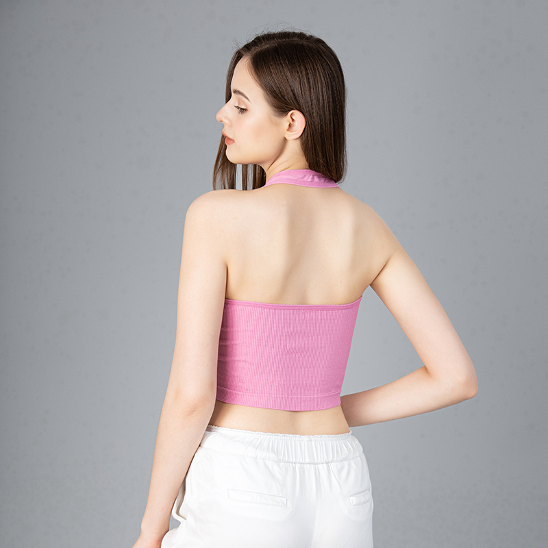Tops con cuello Halter para mu - T Shirt Bra Seamless reseña y precio